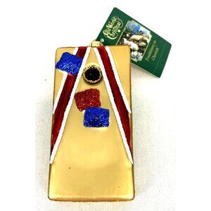 Old World Christmas Corn Hole Game Holiday Ornament Glass NWT 3.25"
